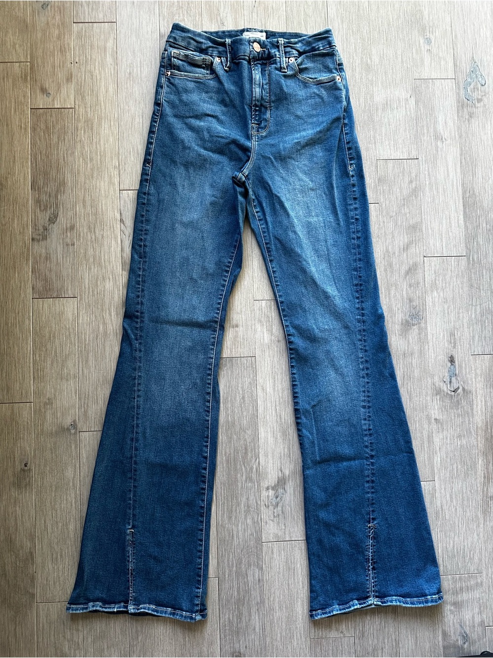 Good American‎ Blue Flare Wide-Leg Jeans Size 6